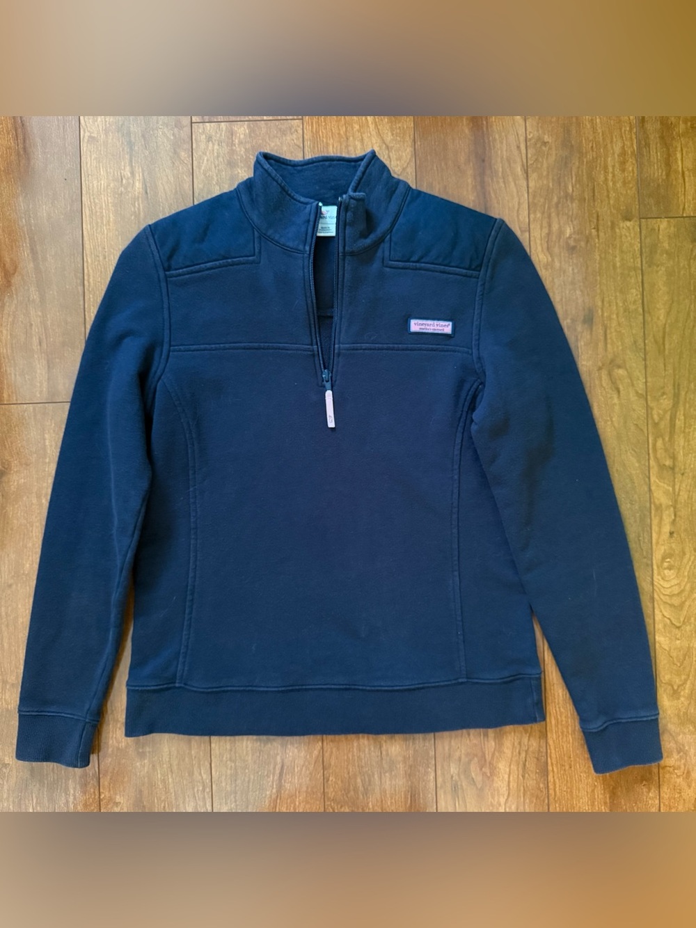 Vineyard Vines Women's Navy Blue Shep Shirt Quarter-Zip Pullover - Size Small